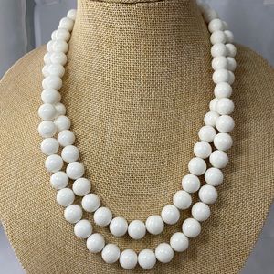Richelieu while double strand beaded necklace